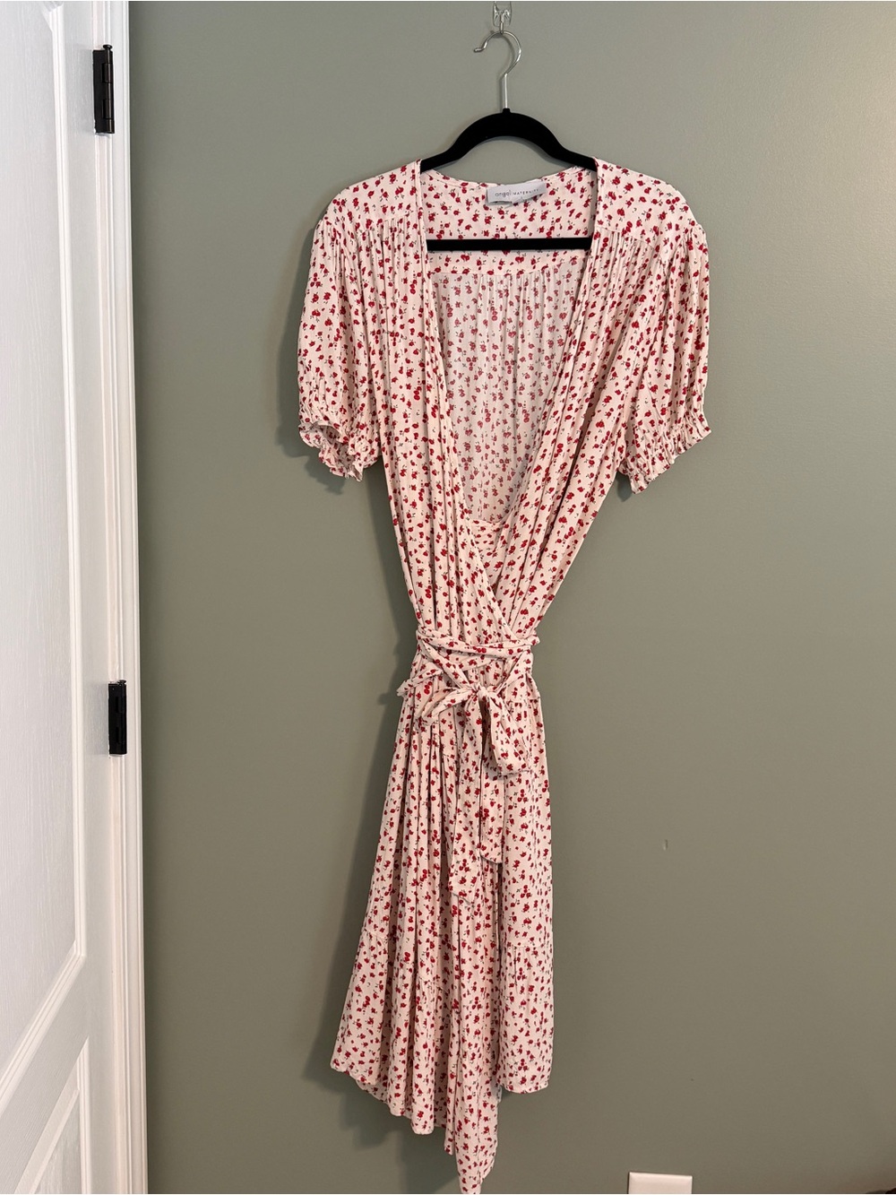 Angel Maternity Floral Tie-Waist Wrap Dress